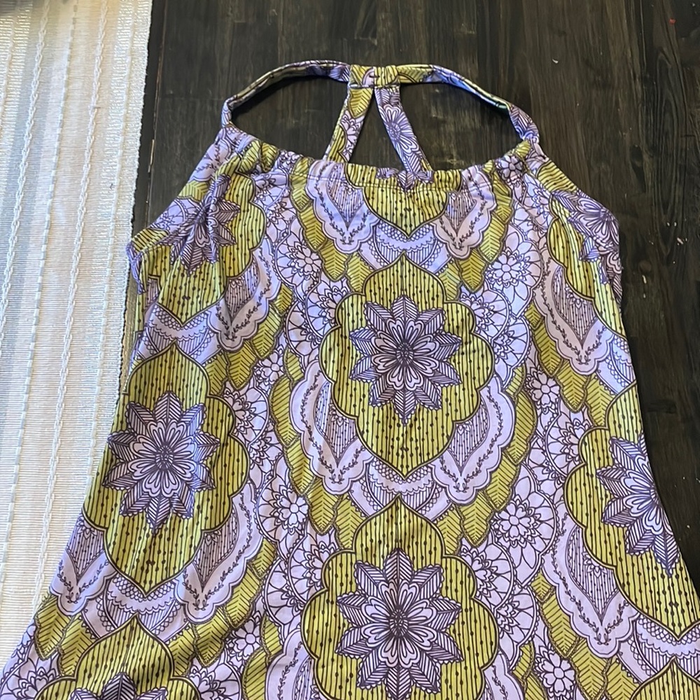 Prana Amaya Athleisure purple and green dress size Medium